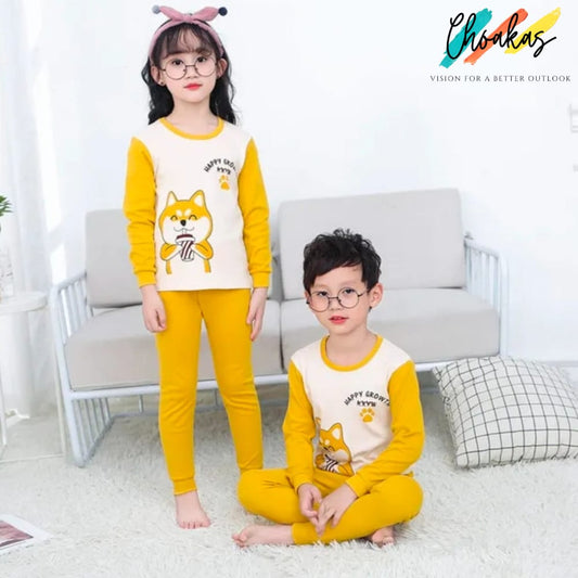 Happy Growth Cat Printed Kids Wear - choakas